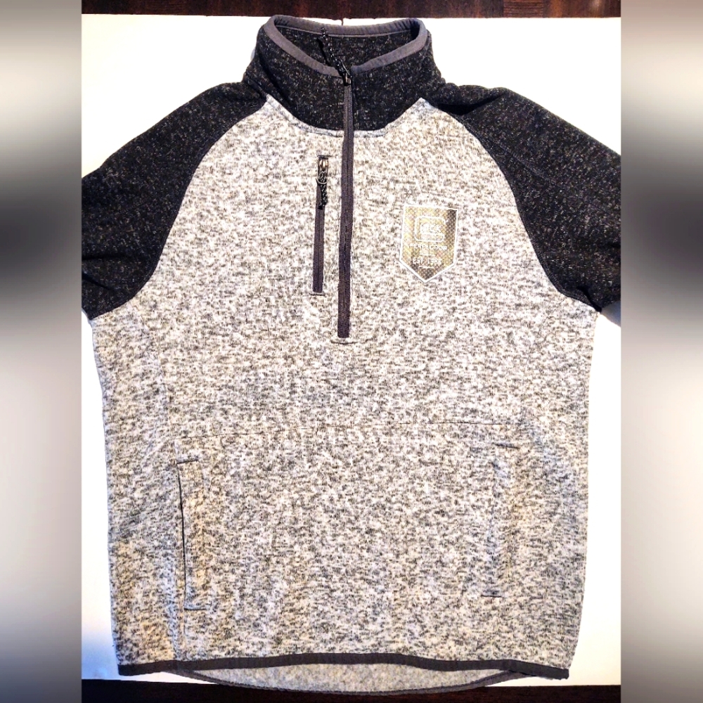 Glock 1/4 Zip Fleece Pullover Mens S Blk/Grey - Picture 3 of 11